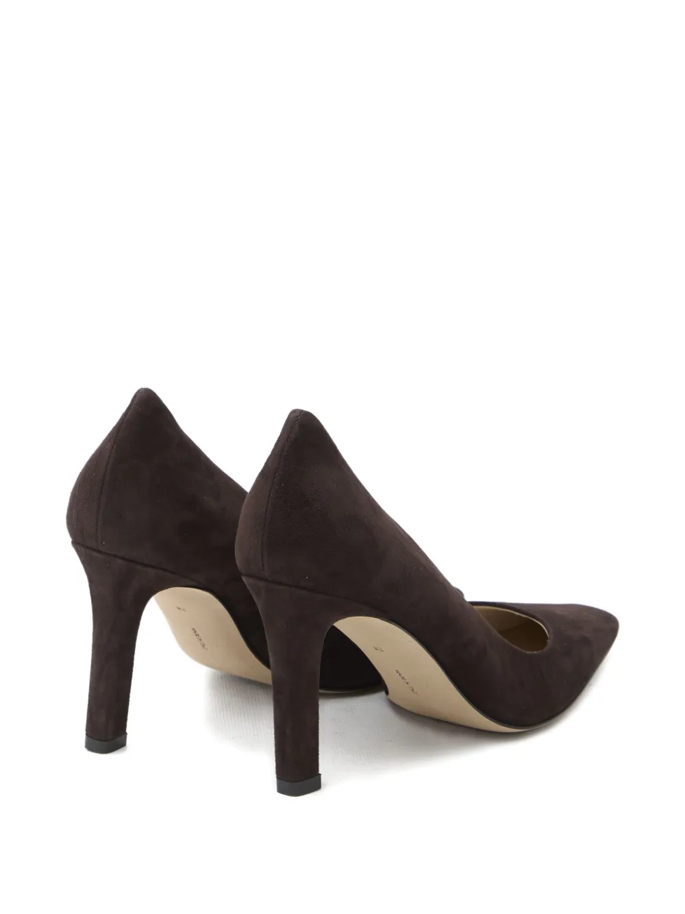 The Row 80 mm suède pumps met vierkante neus Bruin