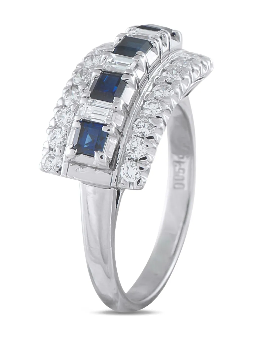 LB Exclusive platinum diamond and sapphire ring - シルバートーン LB Exclusive platinum diamond and sapphire ring - シルバートーン