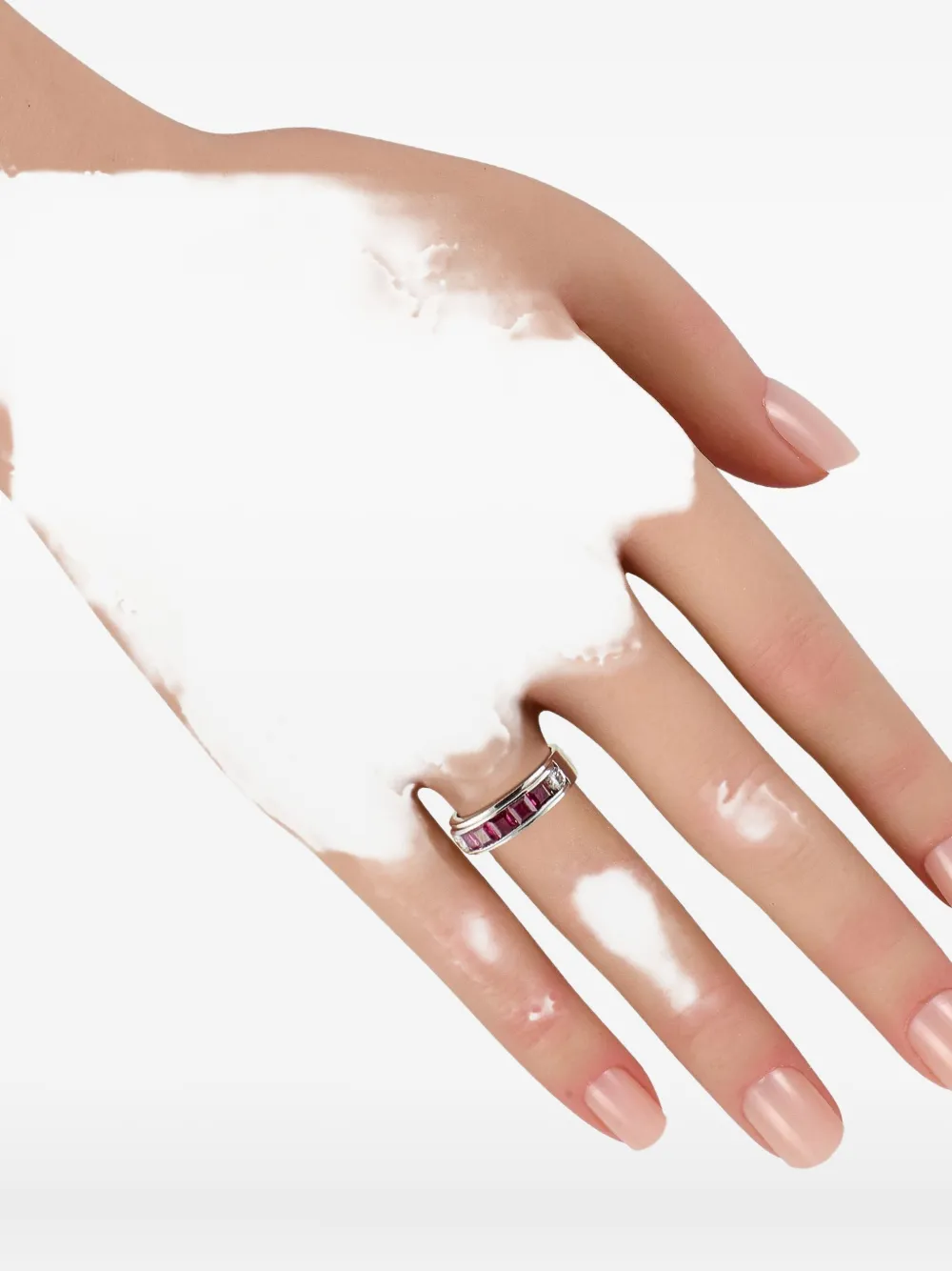 LB Exclusive platinum diamond and ruby ring | Image 2