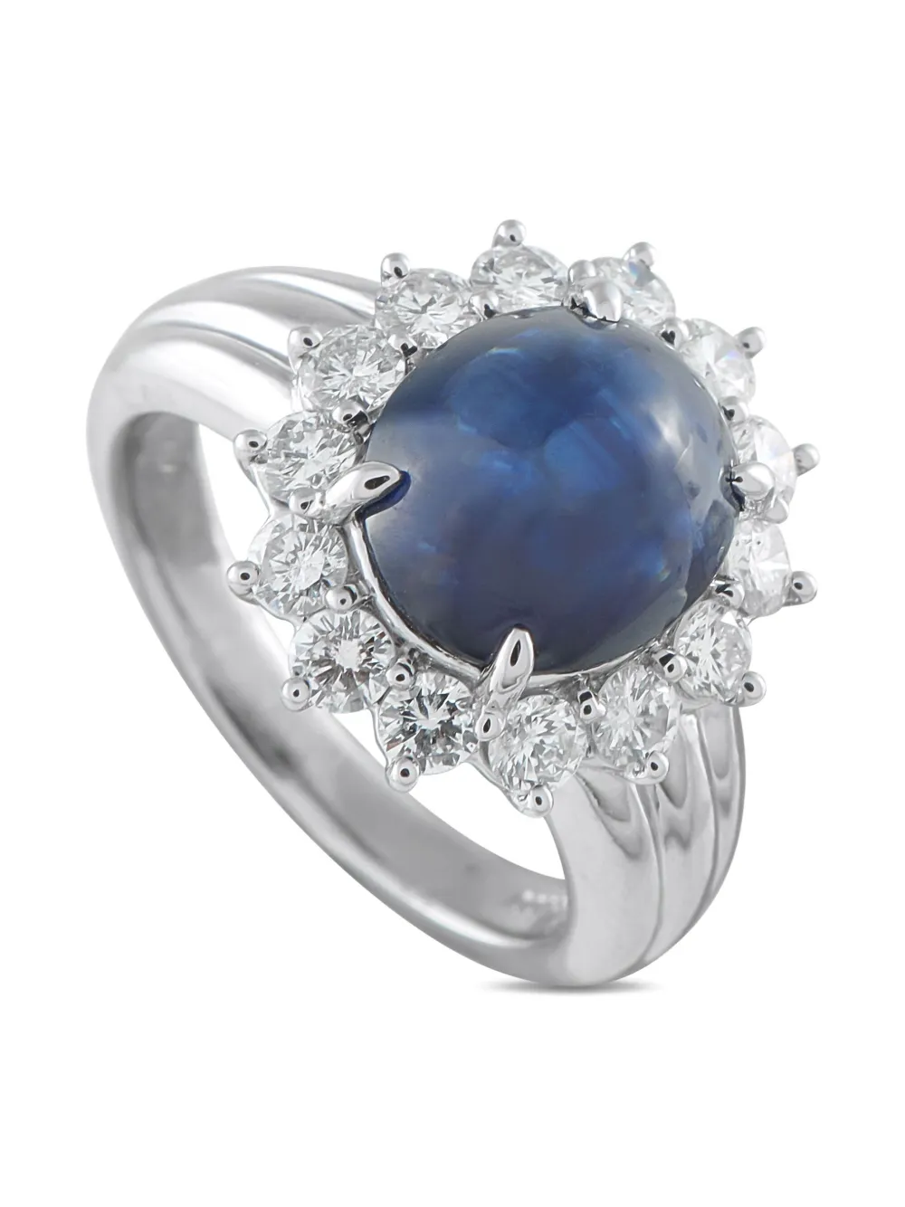 LB Exclusive platinum diamond and sapphire ring - Argento