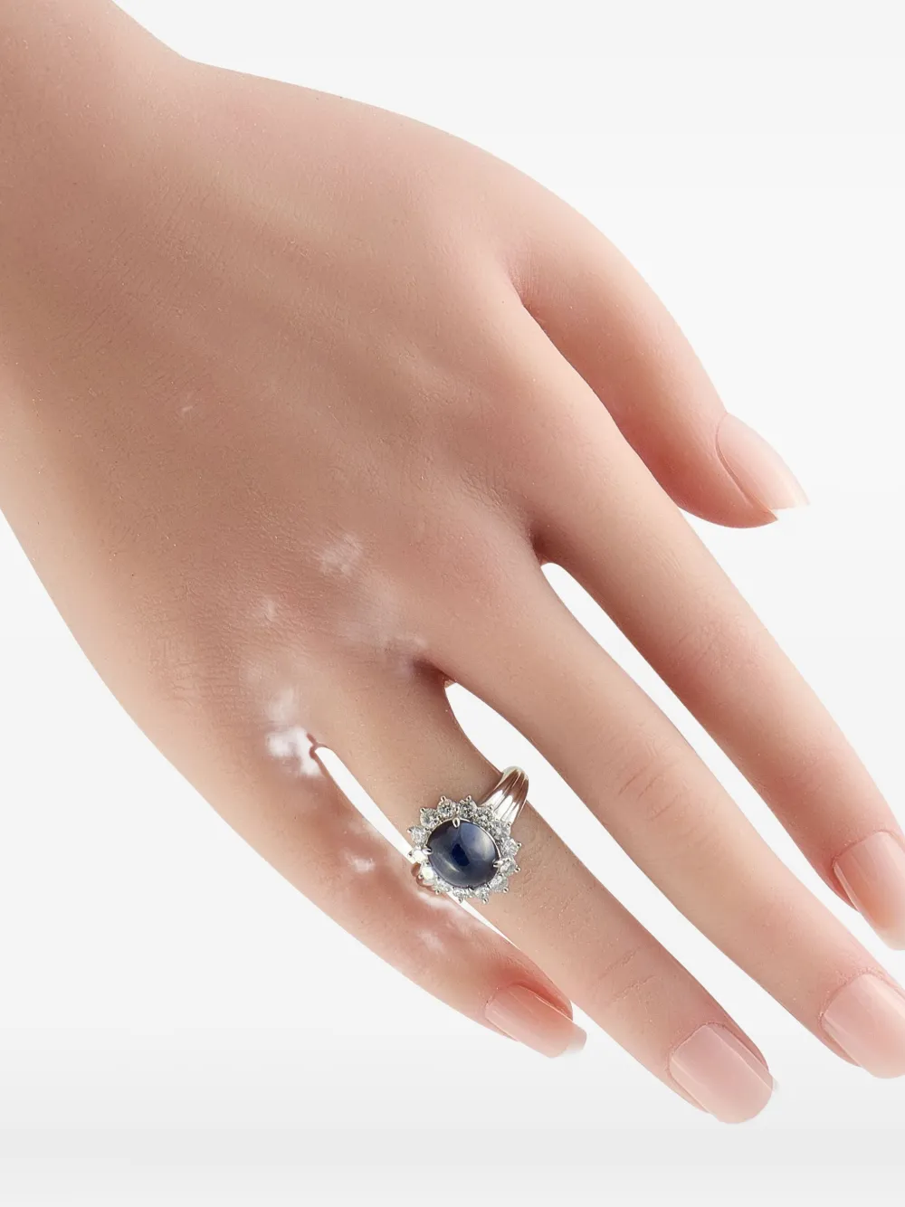 LB Exclusive platinum diamond and sapphire ring - シルバートーン