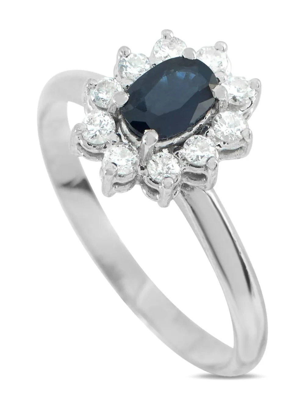 LB Exclusive 18K white gold diamond and sapphire ring - Argento