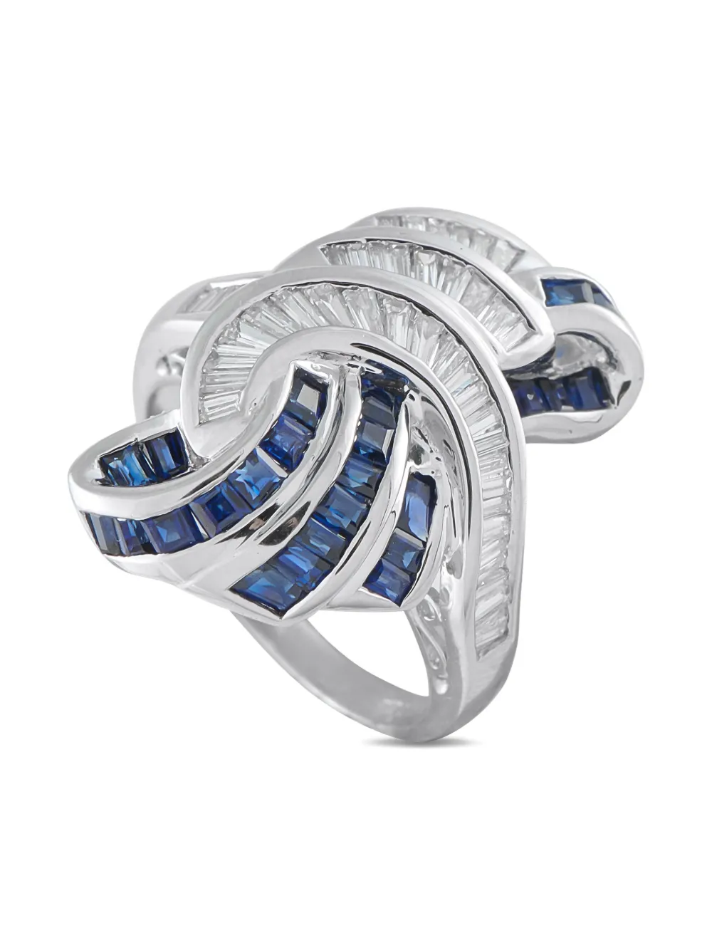LB Exclusive platinum diamond and sapphire ring - シルバートーン LB Exclusive platinum diamond and sapphire ring - シルバートーン