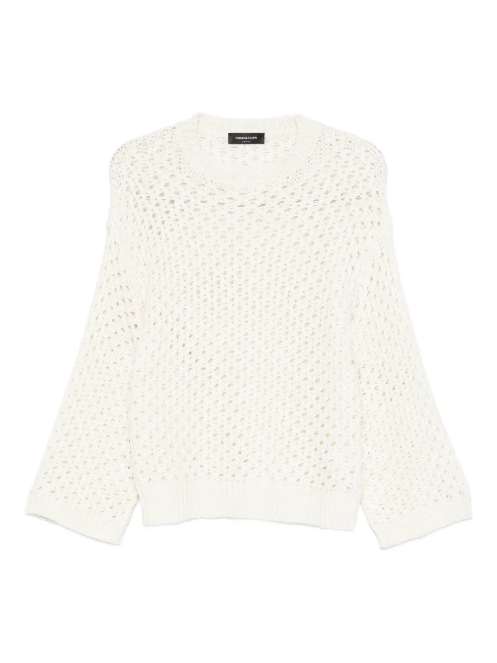 Fabiana Filippi Open Knit Sweater In White
