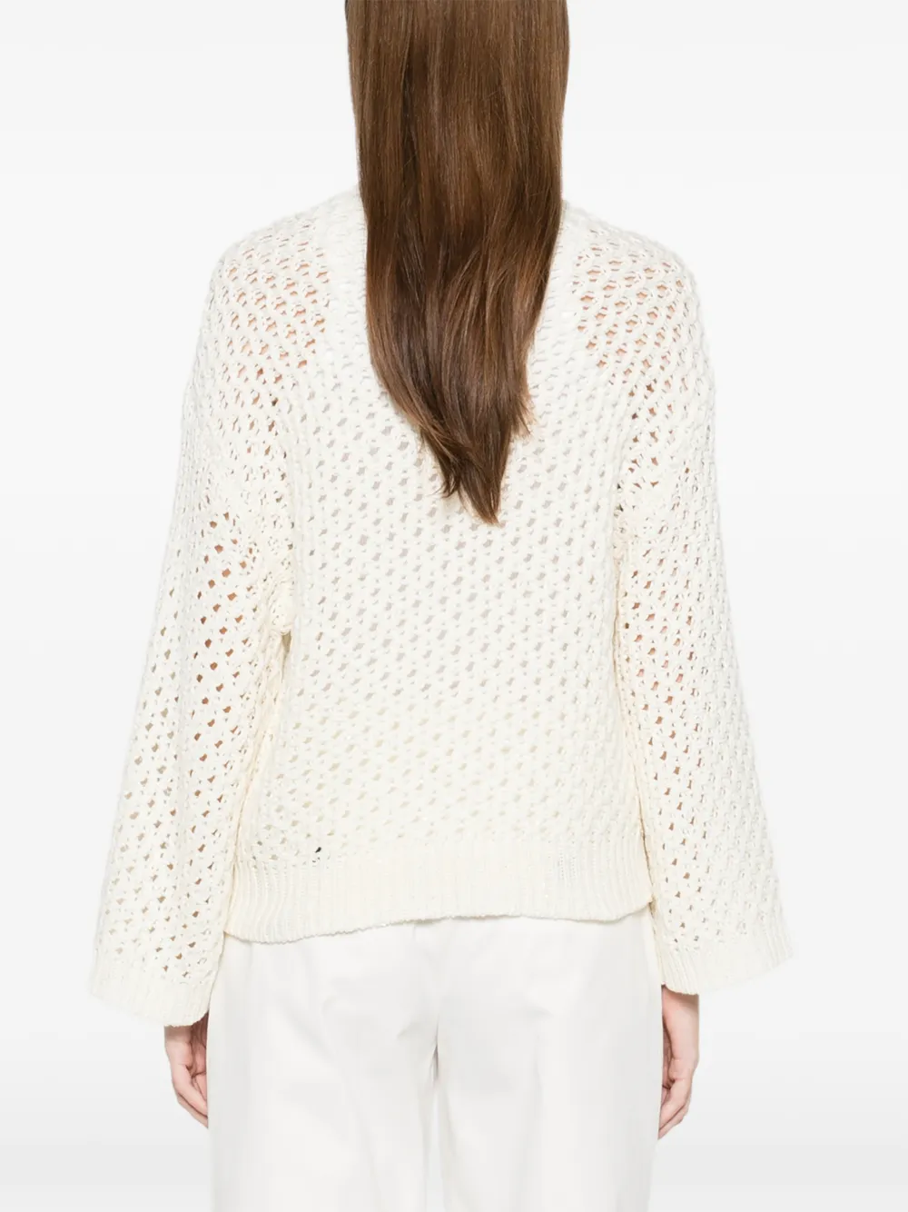 Fabiana Filippi Wool Blend Sweater In White