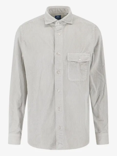 Finamore 1925 Napoli Achille corduroy pocket shirt