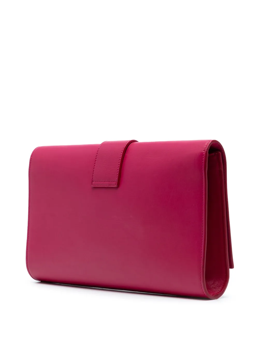 SAINT LAURENT Pre-owned 2013-2025 Leather Chyc Ligne Clutch Bag In Pink