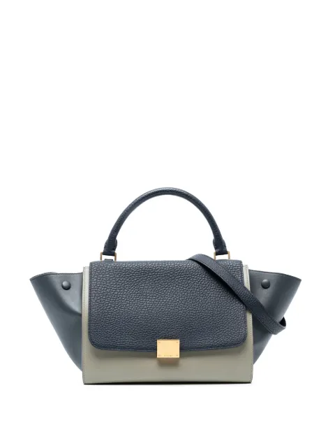 Celine Pre-Owned bolsa satchel Trapeze mediana de piel bicolor 2016