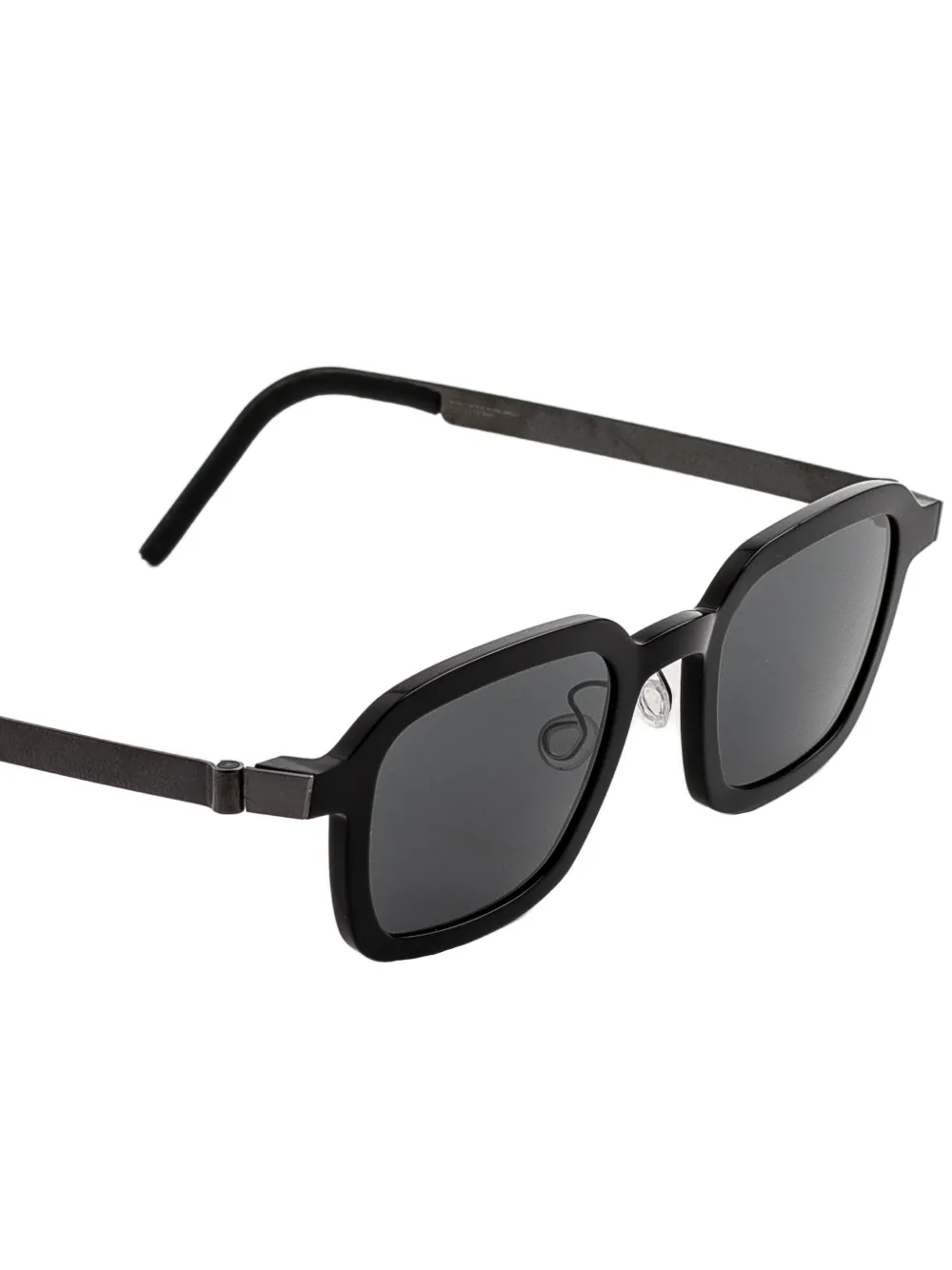 Lindberg Rectangle-frame Sunglasses In Black