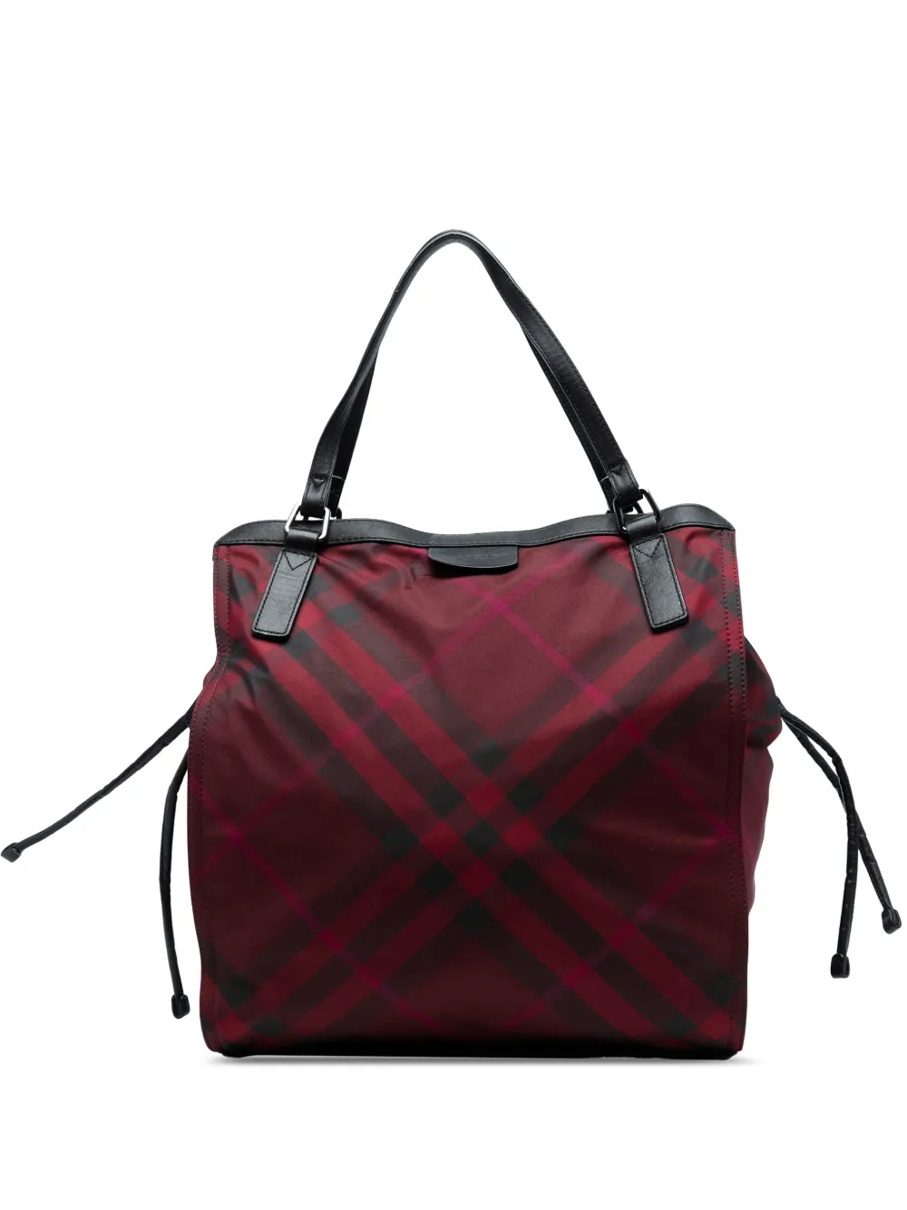 Burberry Pre-Owned 2000-2017 スーパーノバチェック ナイロン バックリー ハンドバッグ - レッド Burberry Pre-Owned 2000-2017 スーパーノバチェック ナイロン バックリー ハンドバッグ - レッド