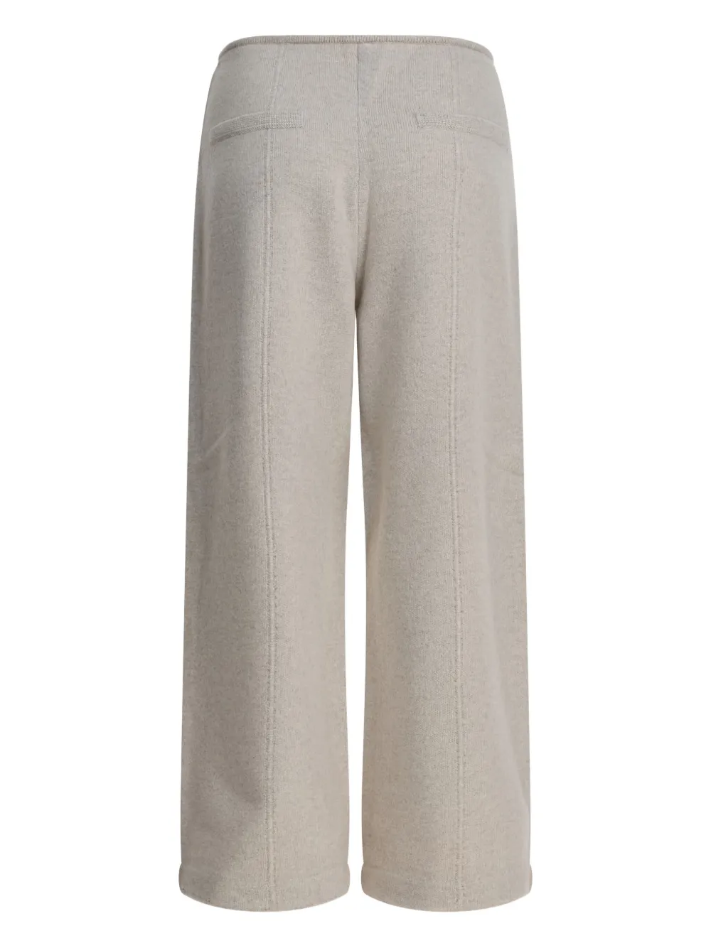 UMARMUNG seam-detail wide-leg trousers - Beige