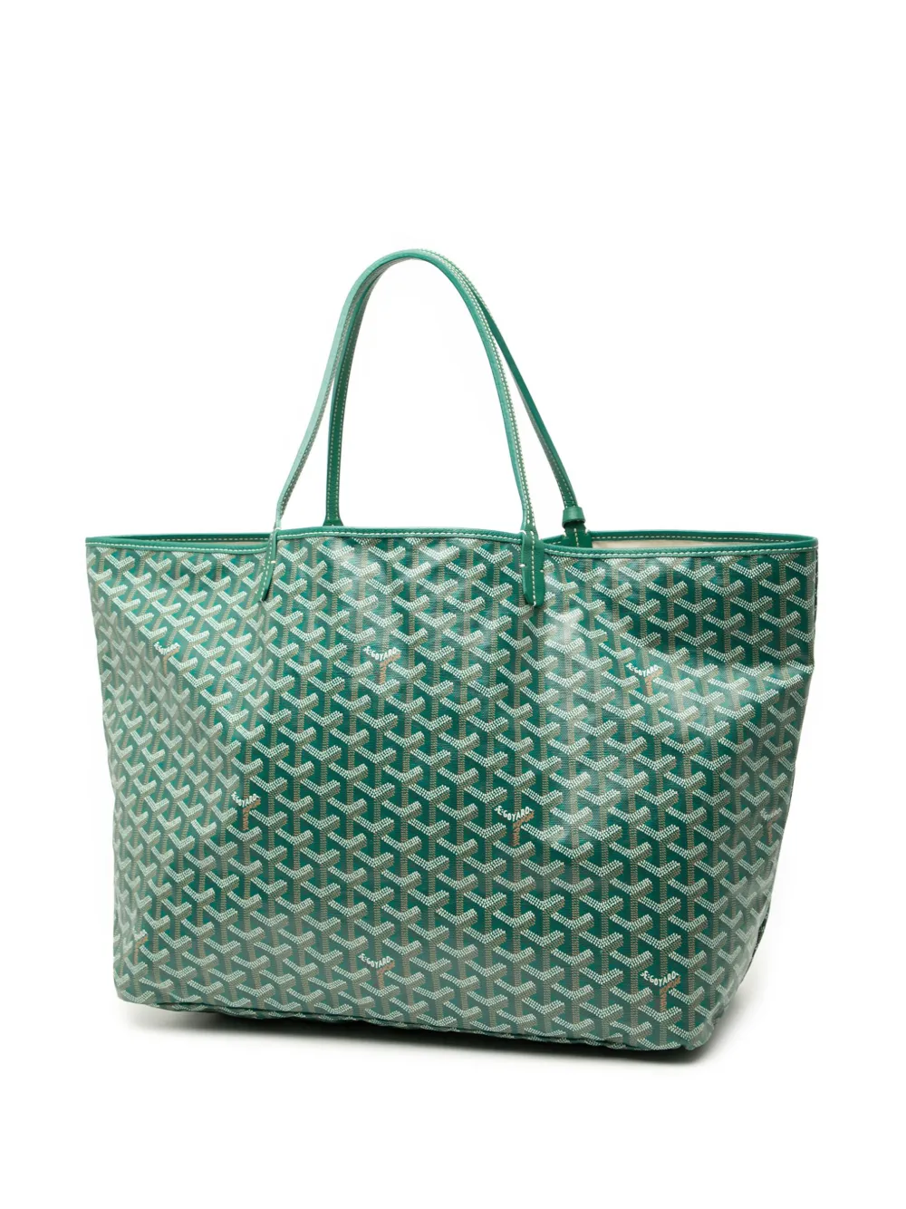 Pre-owned Goyard 2019 Ine Saint Louis Gm Tote Bag In Green