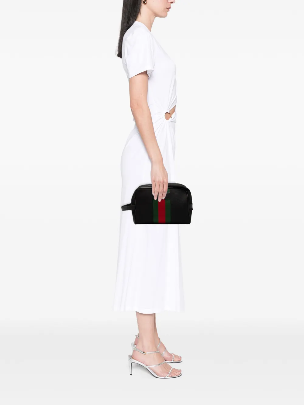 Gucci Pre-Owned 2000-2015 Techno Web Canvas clutch bag | Pre-Owned | Image 2