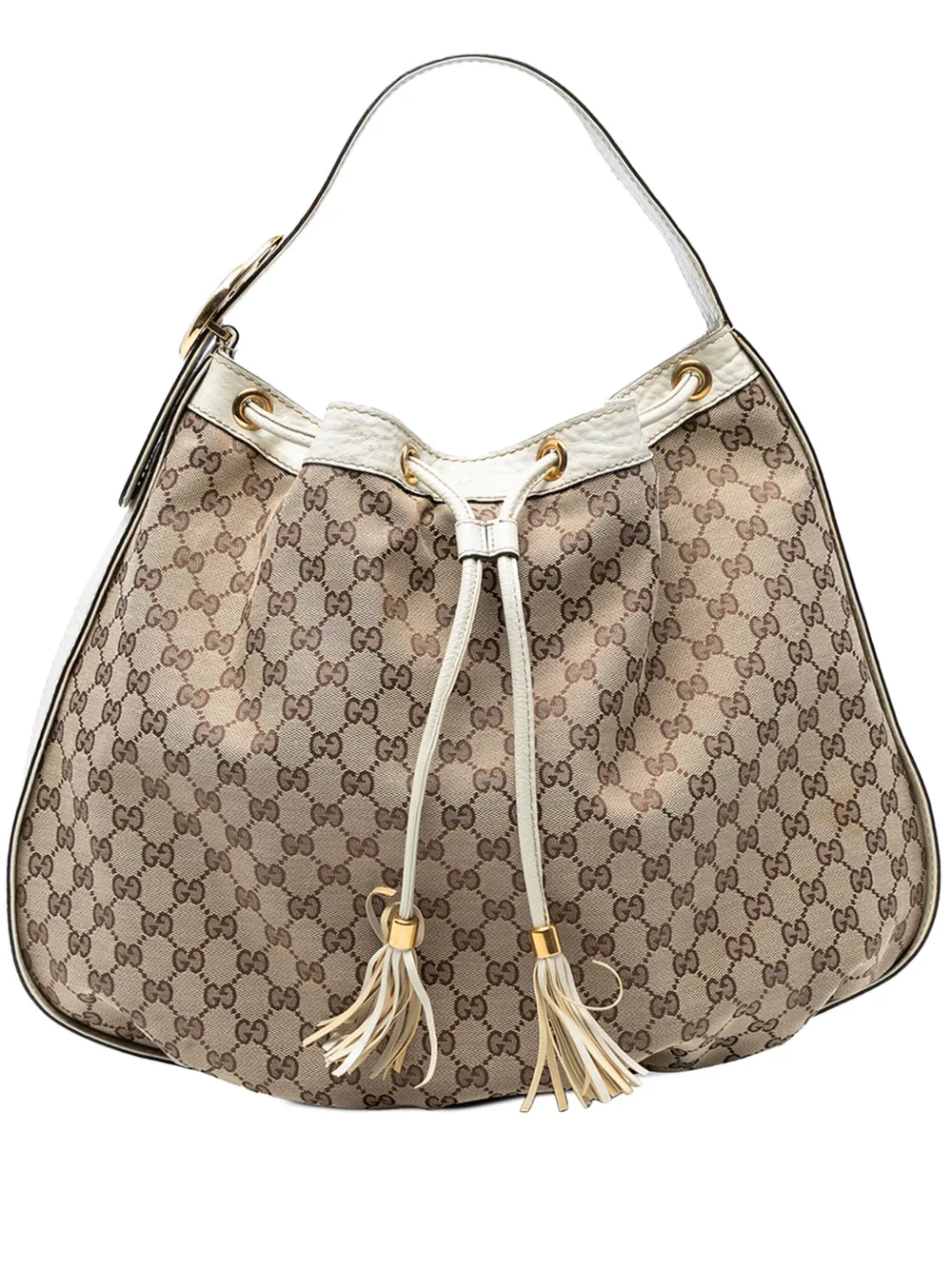 Gucci Pre-Owned 2016-2025 GGキャンバス インターロッキング アイコン ホーボーショルダーバッグ - ブラウン Gucci Pre-Owned 2016-2025 GGキャンバス インターロッキング アイコン ホーボーショルダーバッグ - ブラウン