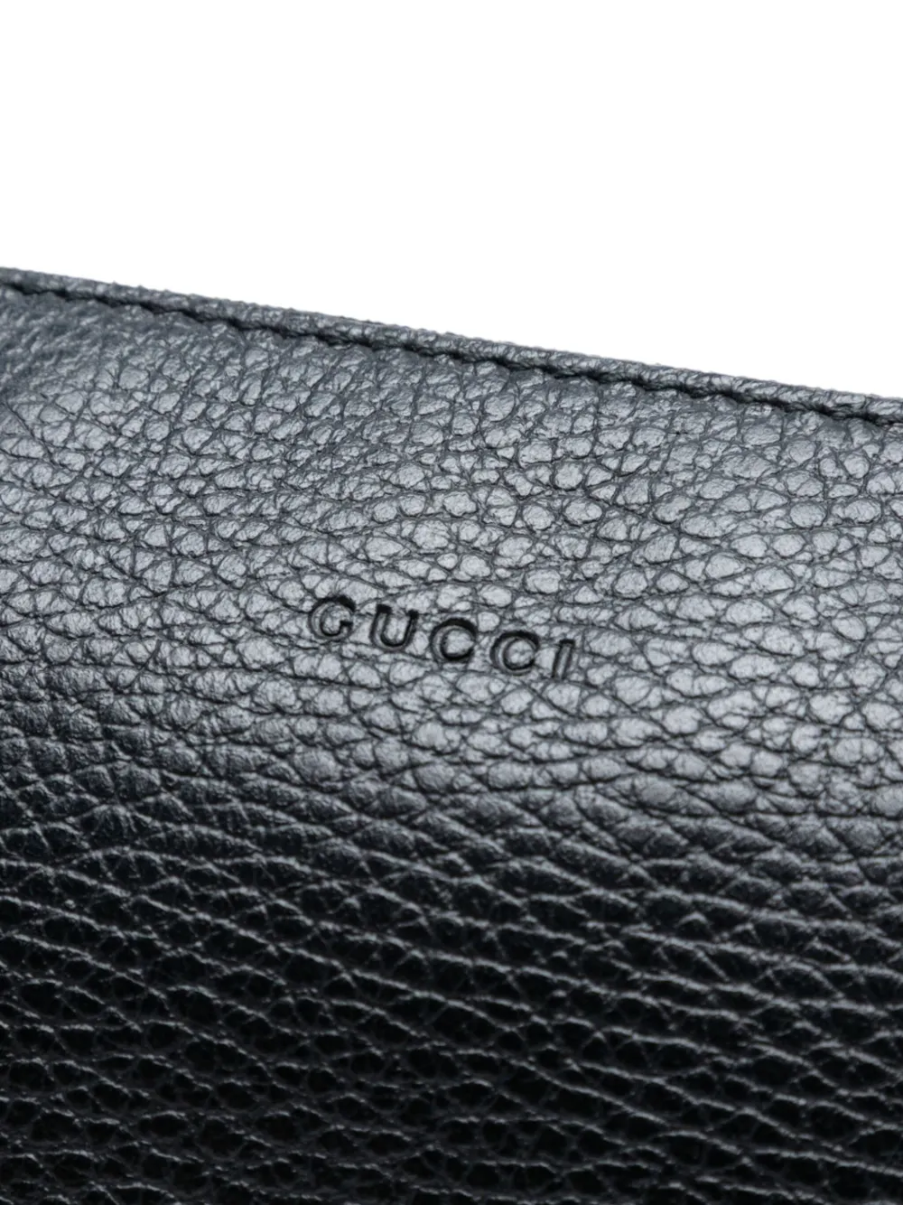 Pre-owned Gucci 2016-2025 Calfskin Bamboo Clutch Bag In Black