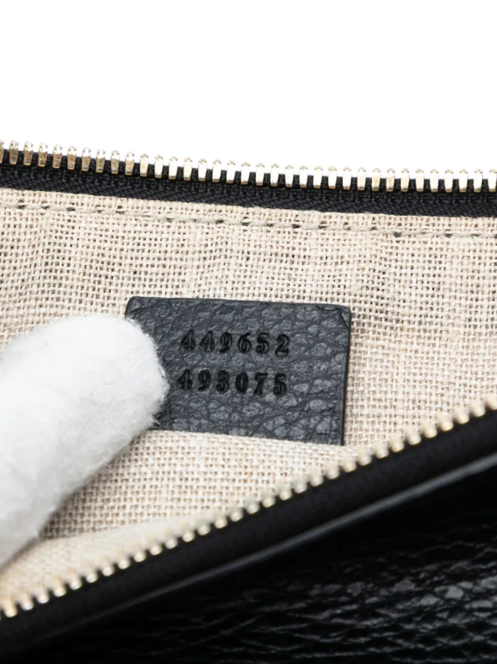 Pre-owned Gucci 2016-2025 Calfskin Bamboo Clutch Bag In Black