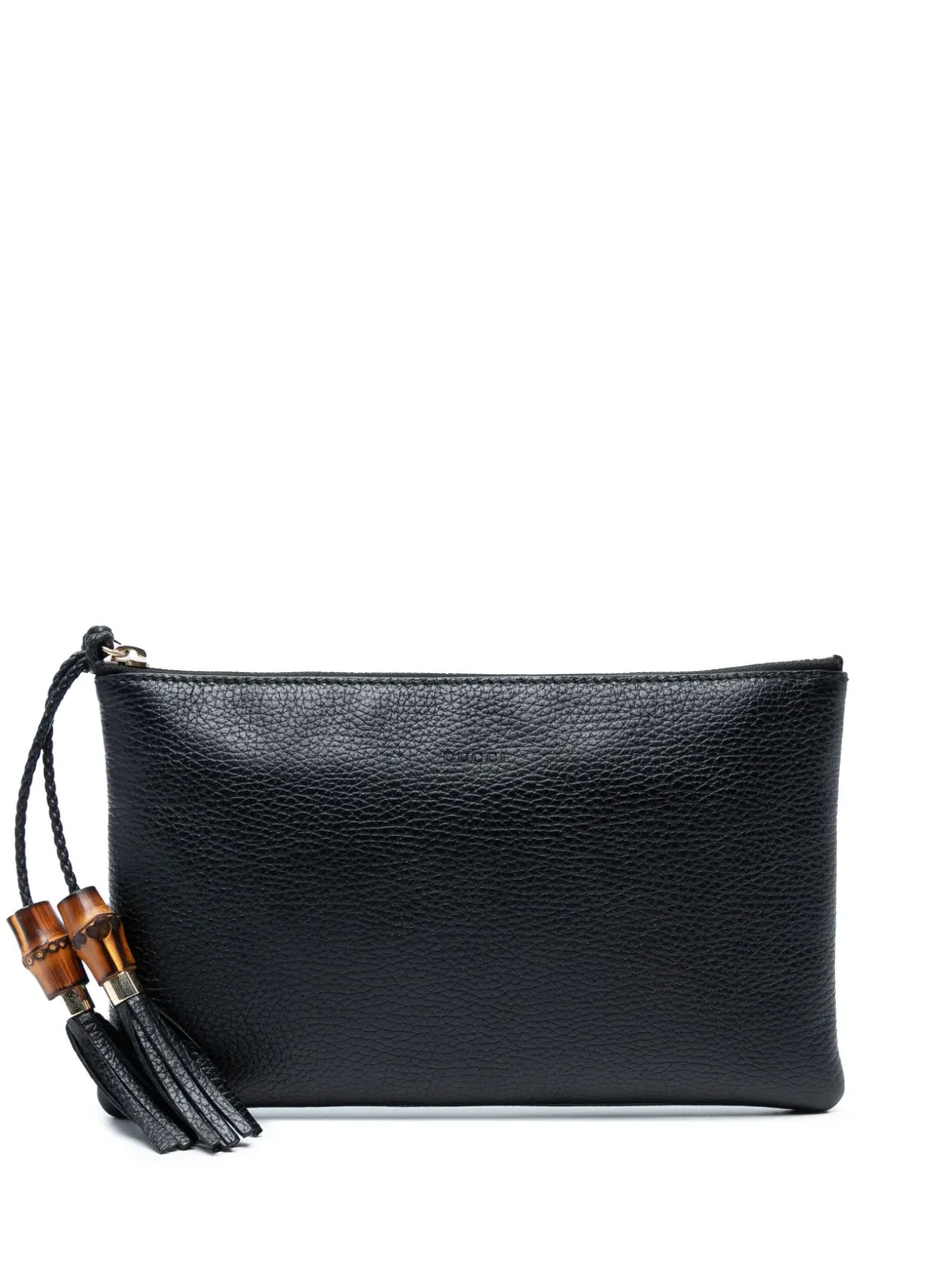 Gucci Pre-Owned 2016-2025 カーフスキン バンブー クラッチバッグ - ブラック Gucci Pre-Owned 2016-2025 カーフスキン バンブー クラッチバッグ - ブラック