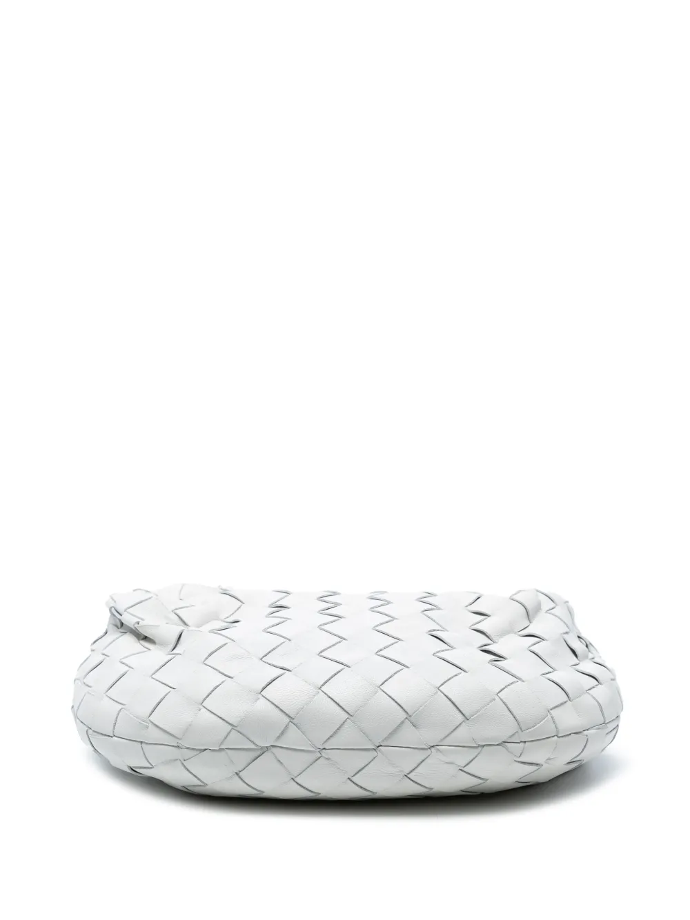 Pre-owned Bottega Veneta 2012-2025 Mini Nappa Intrecciato Jodie Hobo Bag In White