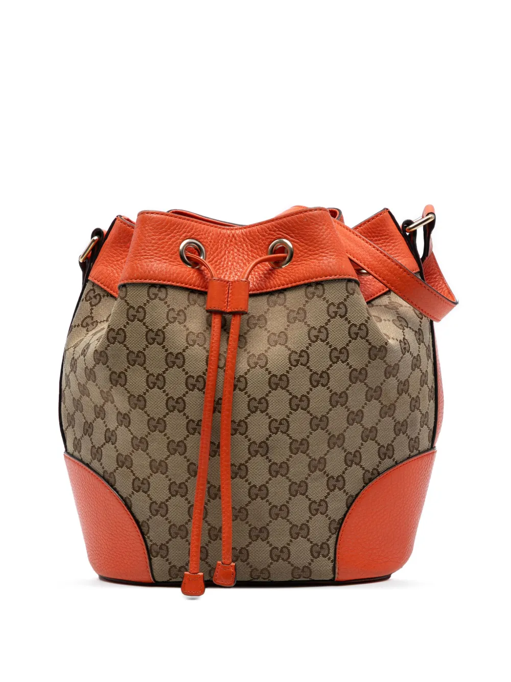 Gucci Pre-Owned 2016-2025 GGキャンバス ドローストリング バケットバッグ - ブラウン Gucci Pre-Owned 2016-2025 GGキャンバス ドローストリング バケットバッグ - ブラウン