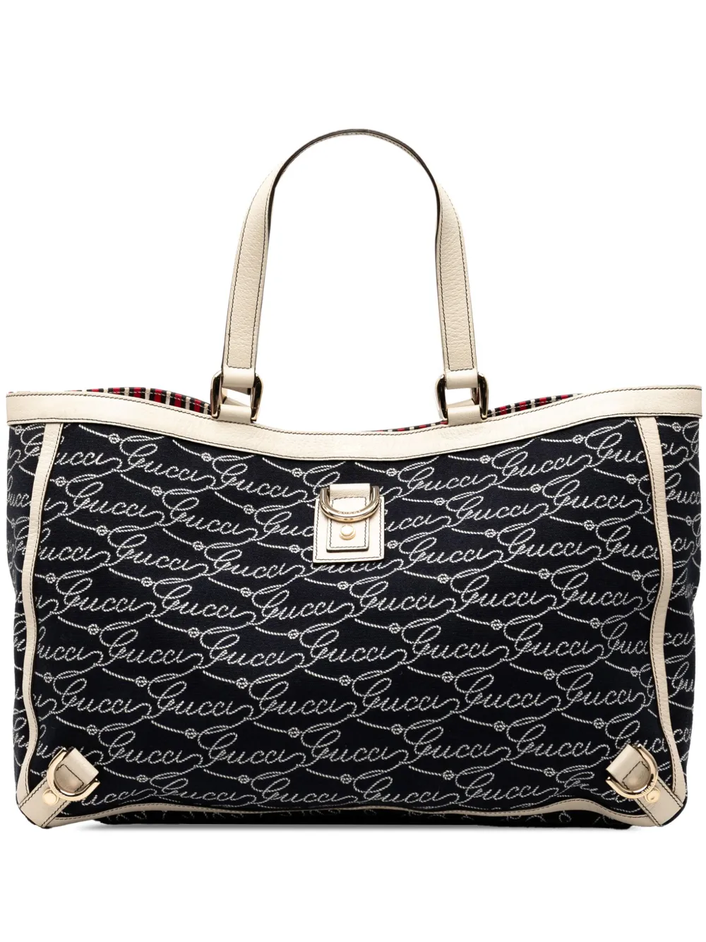 Gucci Pre-Owned 2000-2015 85th Anniversary Canvas Logo Abbey D Ring Gucci Pre-Owned 2000-2015 85th Anniversary Canvas Logo Abbey D Ring