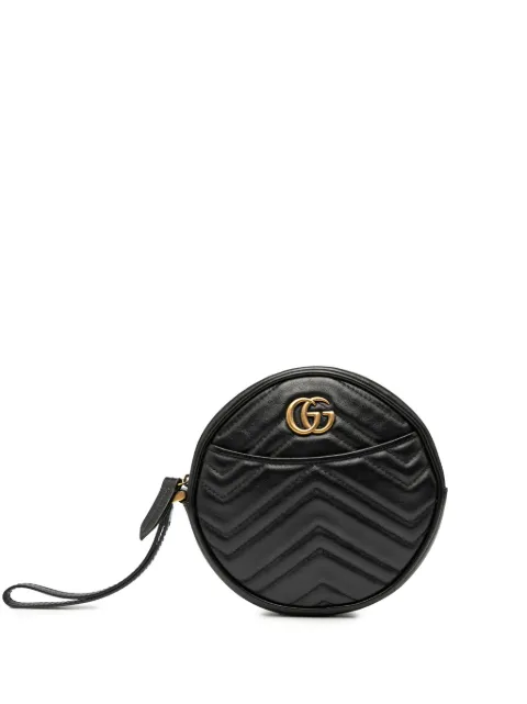Gucci Pre-Owned 2016-2025 GG Marmont Matelasse Leather Round Wristlet clutch bag