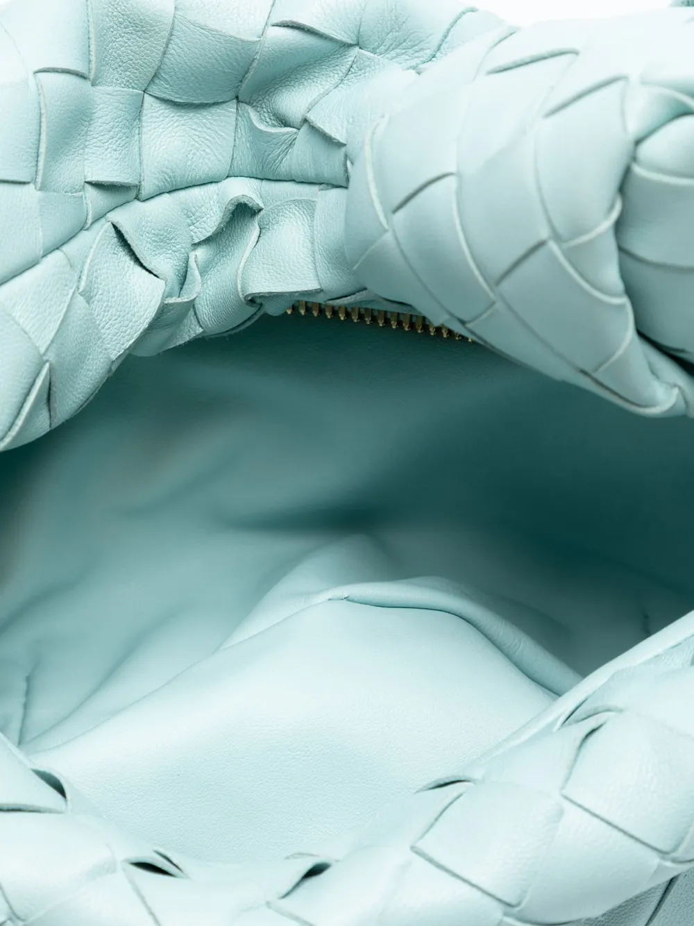 Pre-owned Bottega Veneta 2012-2025 Candy Nappa Intrecciato Jodie Hobo Bag In Blue