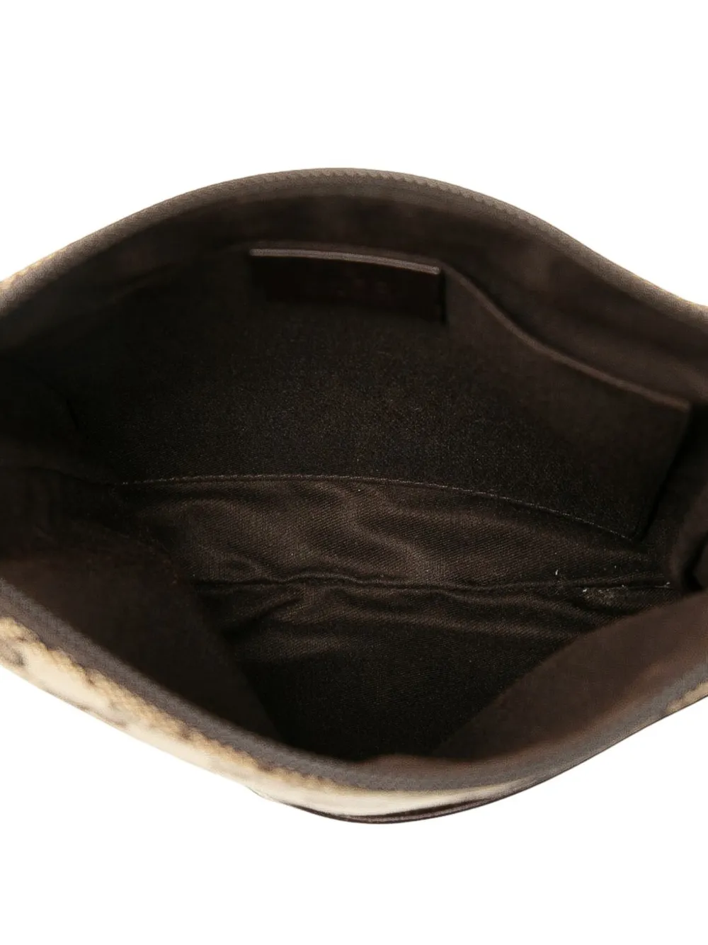 GUCCI Pre-owned 2000-2015 Small Gg Canvas Perforated Crossbody Bag In Brown