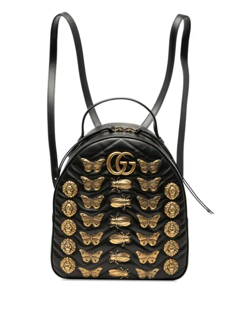 Gucci Pre-Owned 2000-2015 Small GG Marmont Matelasse Leather Animalier backpack