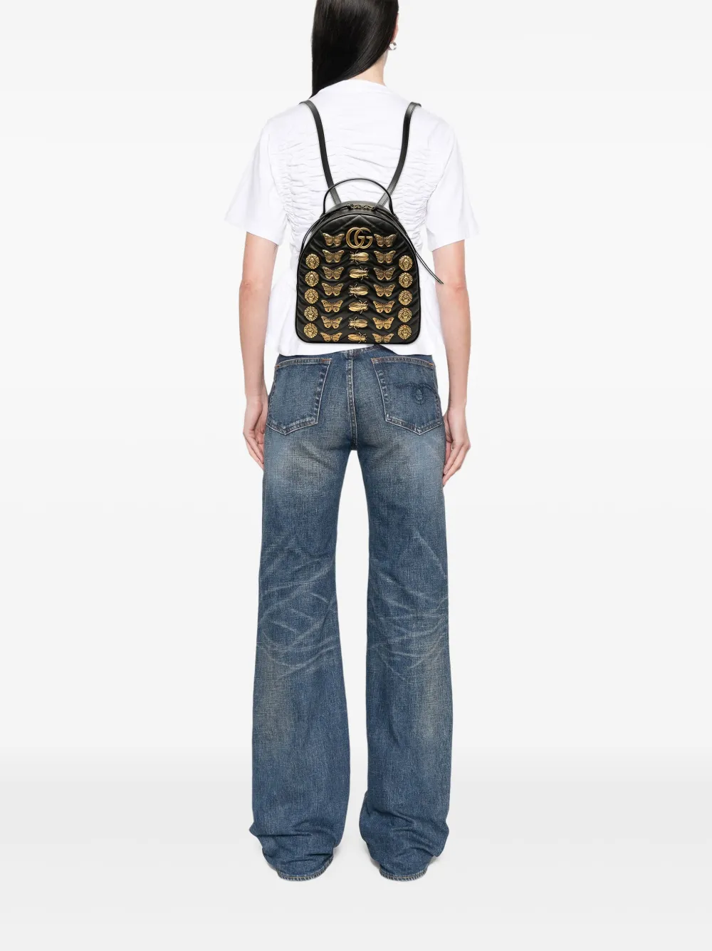 Gucci Pre-Owned petit sac à dos matelassé en cuir à motif GG Marmont (2000-2015) | Pre-owned | Image 2