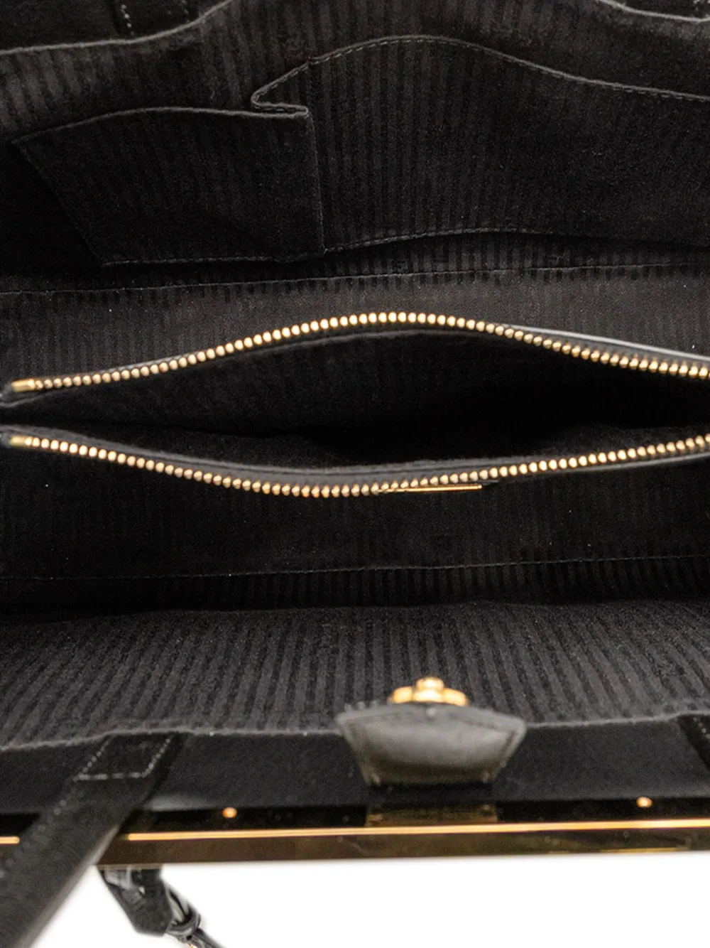 FENDI Pre-owned 2000-2010 Medium Leather 2jours Satchel In Black