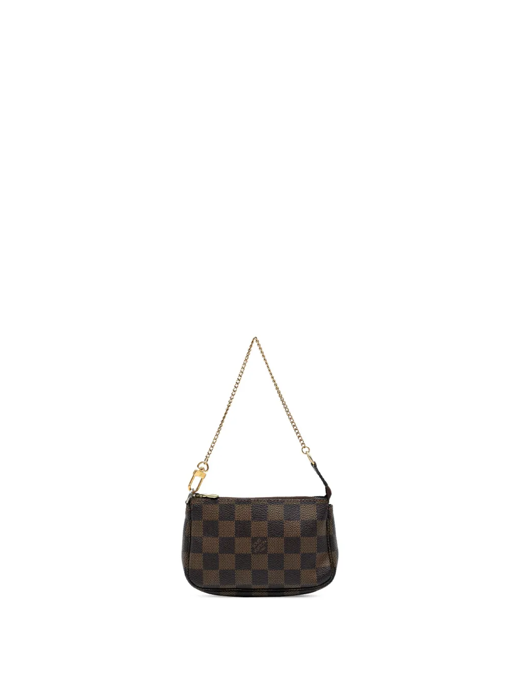 LOUIS VUITTON Pre-owned 2008 Damier Ebene Mini Pochette Accessoires Handbag In Brown