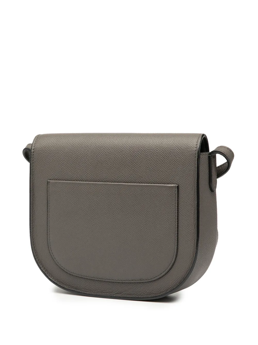 CELINE Pre-owned 2016 Small Grained Calfskin Trotteur Crossbody Bag In Gray