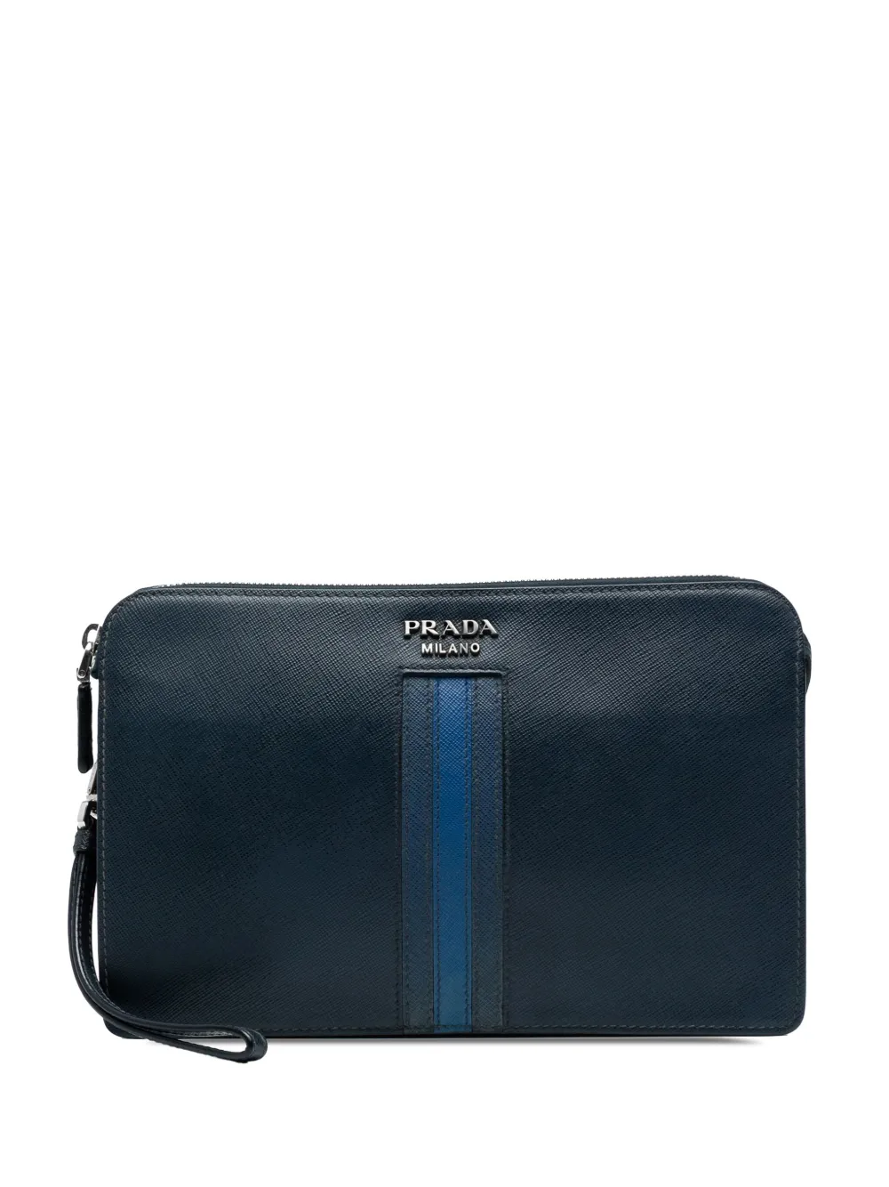 Prada Pre-Owned 2013-2025 サフィアーノ クラッチバッグ - ブラック Prada Pre-Owned 2013-2025 サフィアーノ クラッチバッグ - ブラック