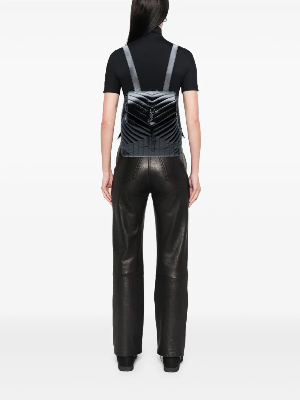 Saint Laurent Pre-Owned 2017 Medium Matelasse Leather Monogram LouLou backpack | Pre-Owned | Image 2