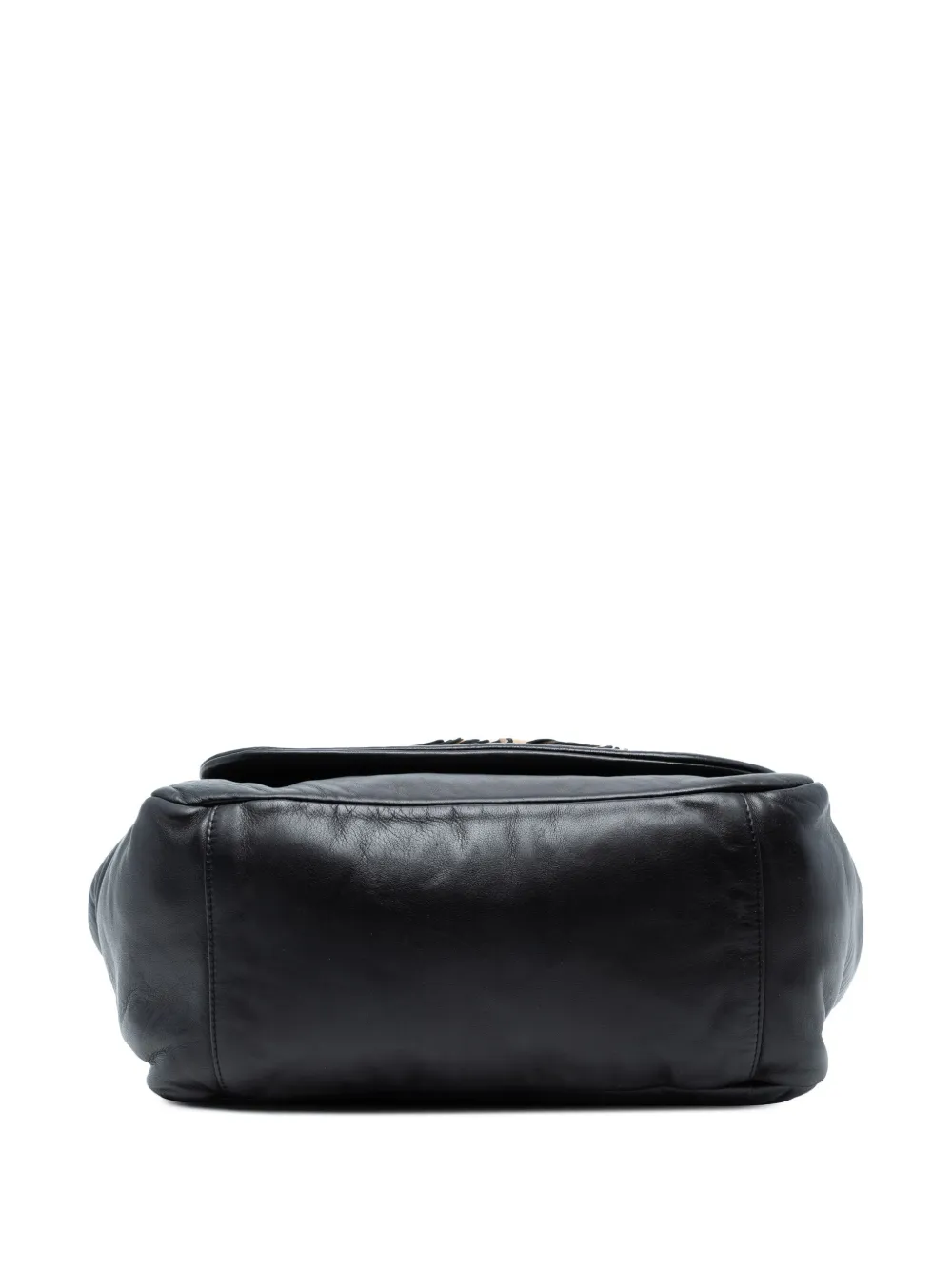 Pre-owned Chanel 2008-2009 Cc Lambskin Disc Bon Bon Flap Shoulder Bag In Black