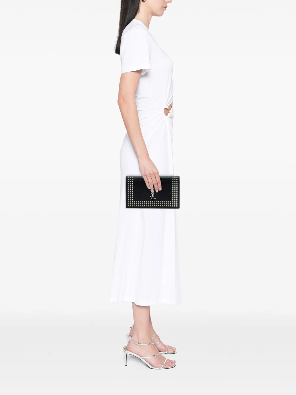 Saint Laurent Pre-Owned 2015 Studded Leather Monogram clutch bag | Pre-Owned | Image 2