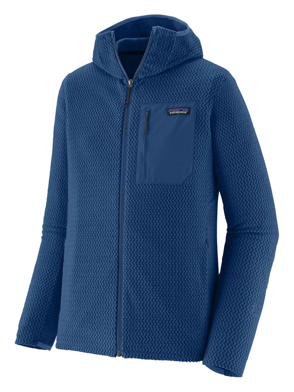 Patagonia R1® Air Fleece zip pouch hooded knitwear - ブルー
