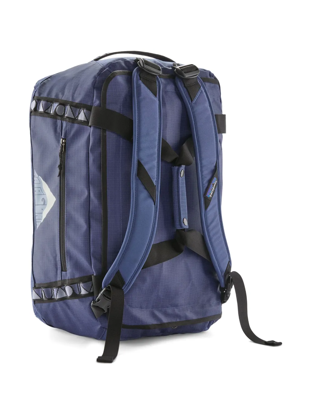 Patagonia Hole logo graphic shoulder bag 40L - Blauw