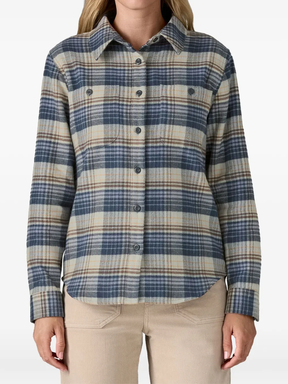 Patagonia X Fjord Plaid Pocket Shirt In Blue