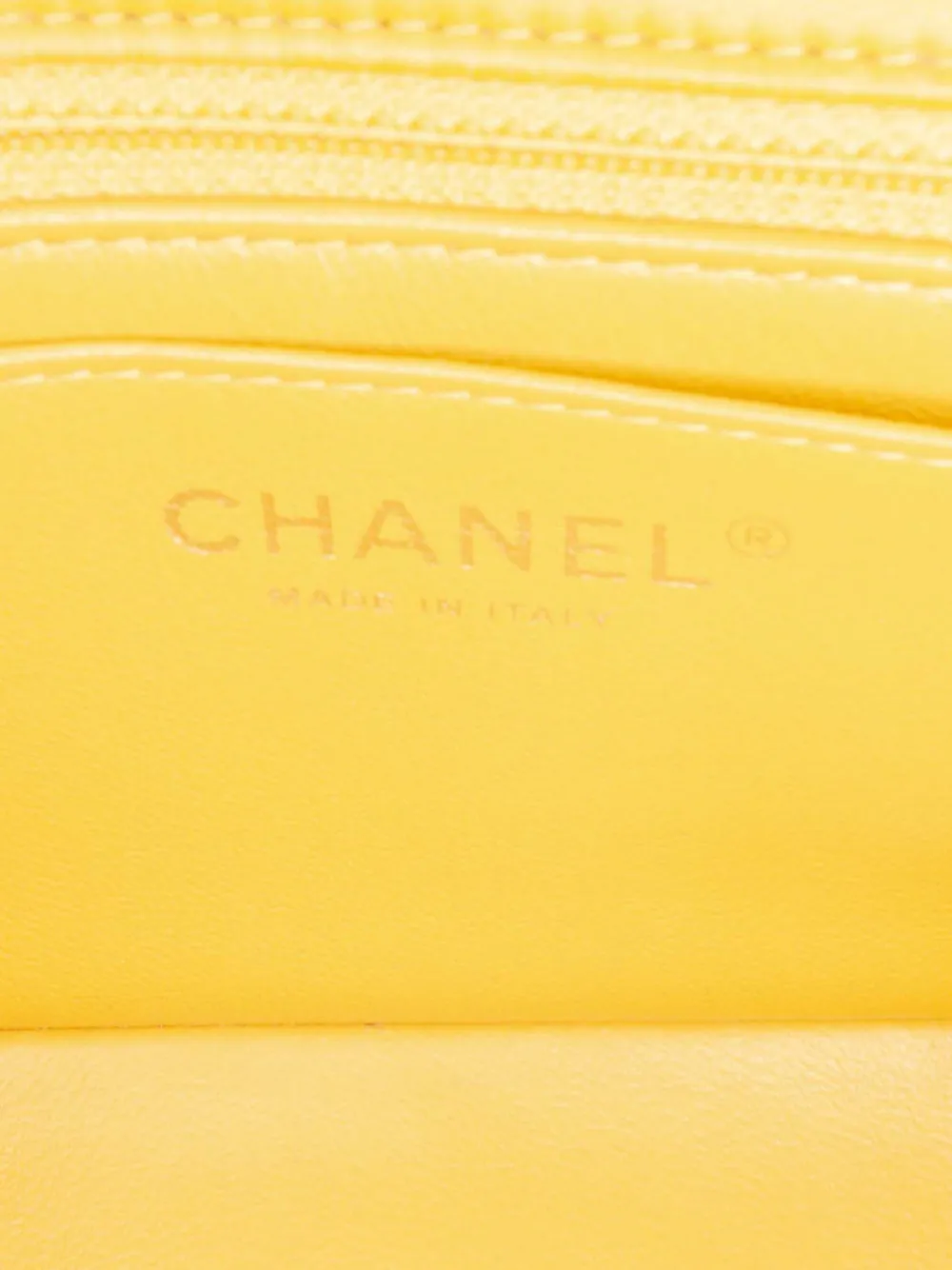 CHANEL Pre-owned 2014 Mini Rectangular Classic Lambskin Single Flap Crossbody Bag In Yellow