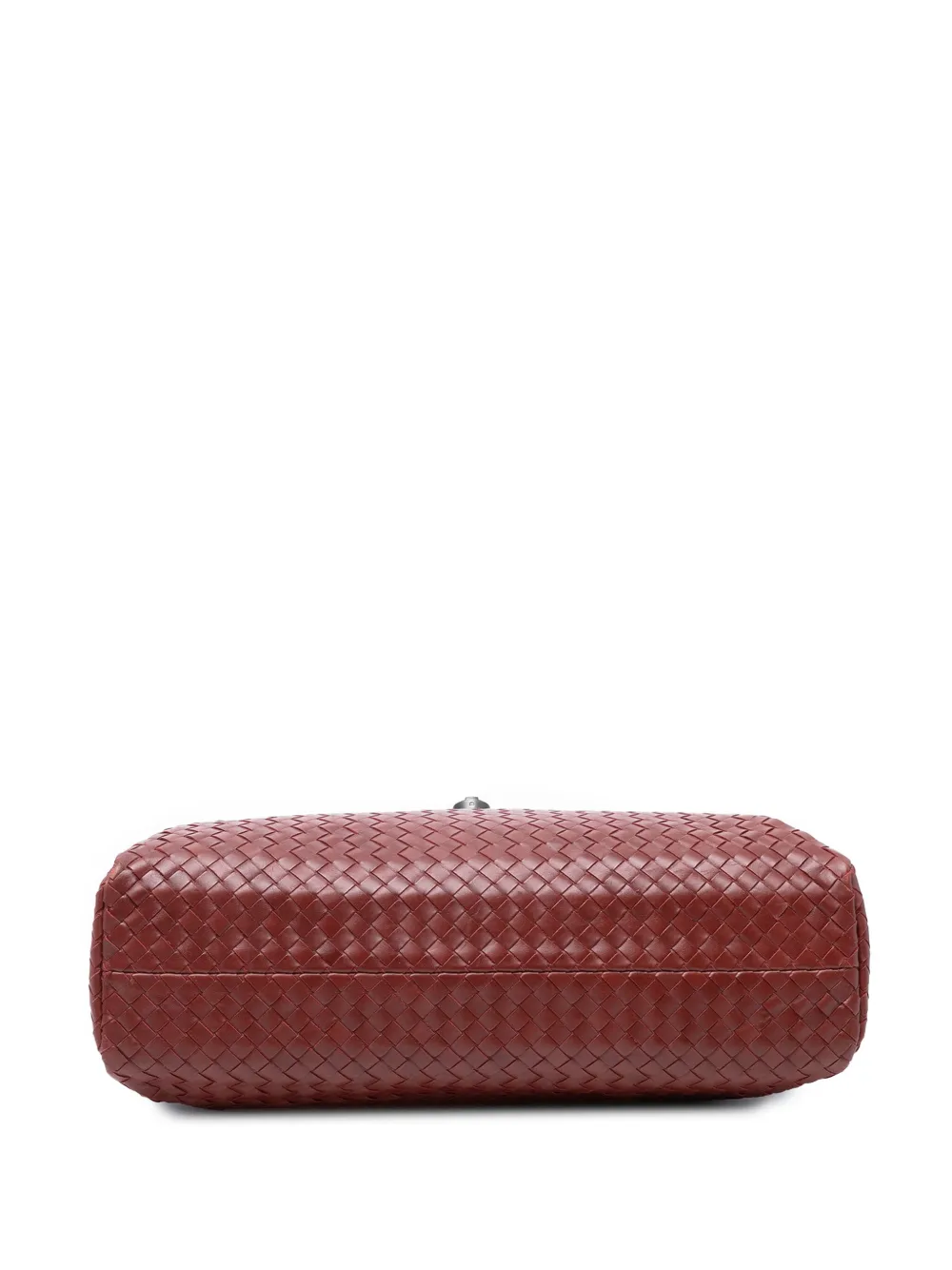 Pre-owned Bottega Veneta 2012-2025 Nappa Intrecciato Briefcase Business Bag In Red