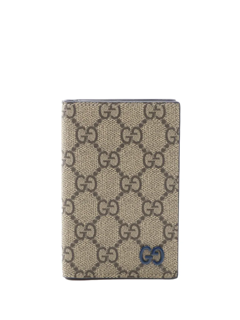 Pre-owned Gucci 2016-2025 Gg Supreme Long Case Card Holder In Brown