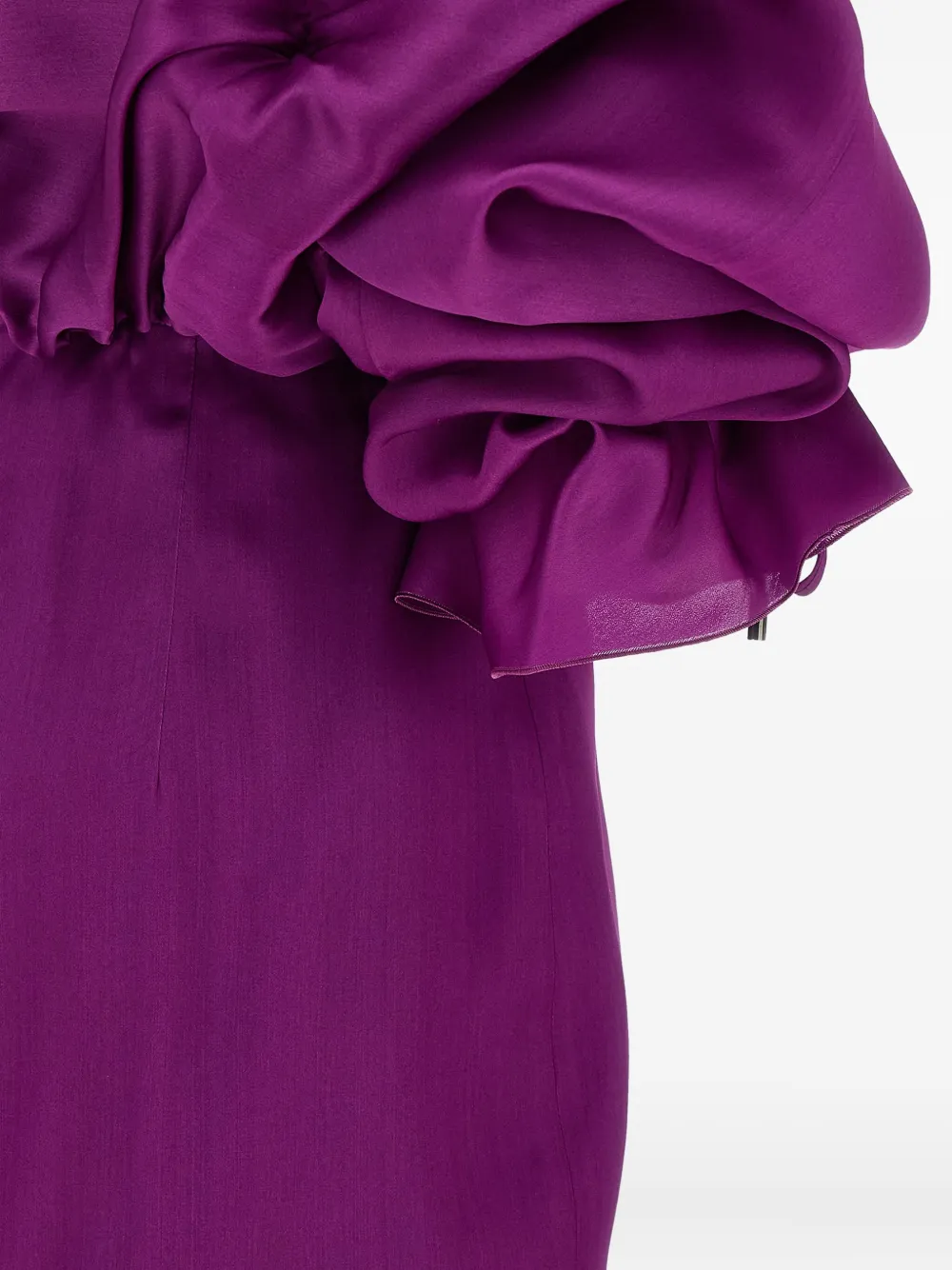 Tom Ford Ruffled Off-shoulder Maxi Dress In Purple