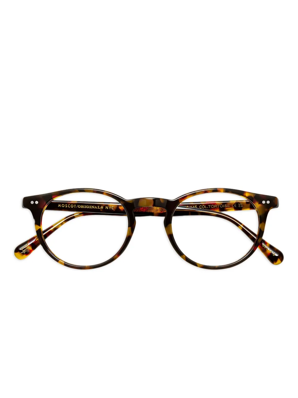 Moscot Frankie round-frame glasses | Brown | Image 1