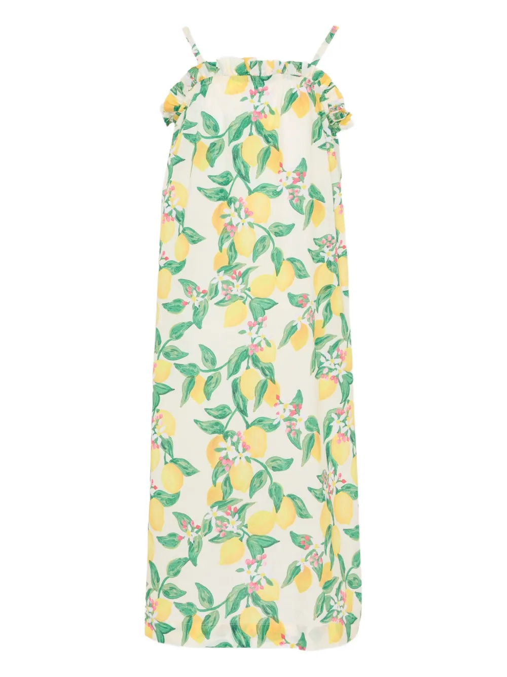 Molo ruffled spaghetti-strap dress - Bianco