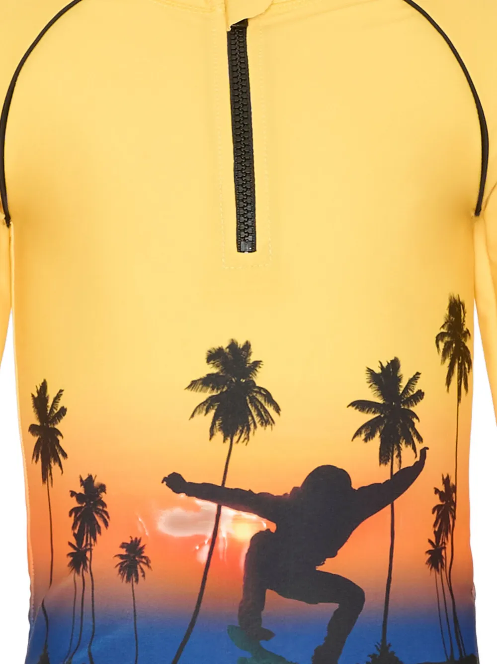 Molo Zip-up Graphic Sun Top In Multi