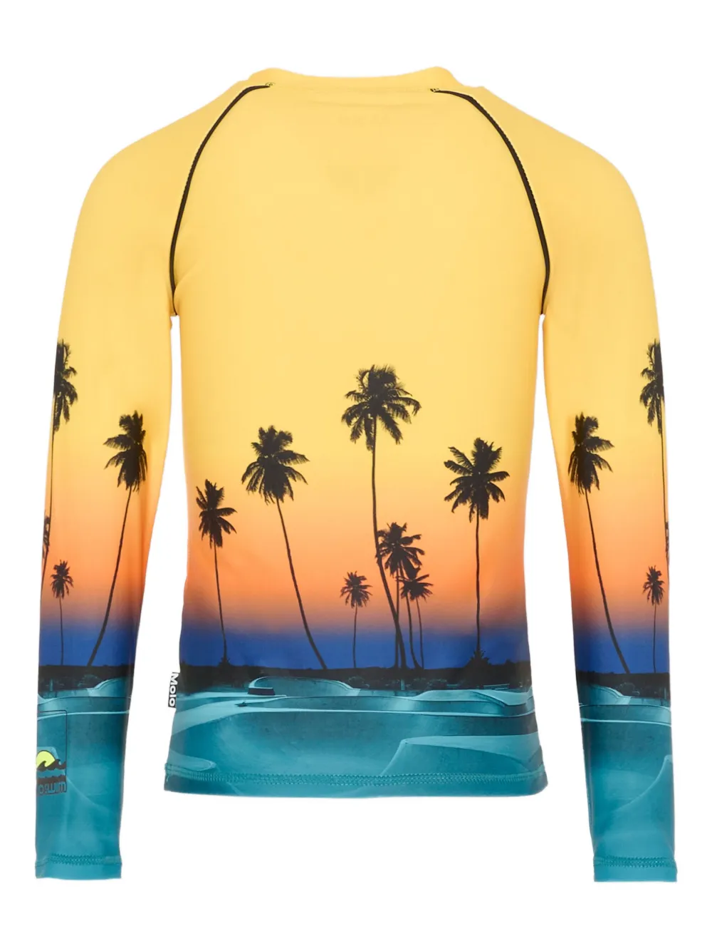 Molo Zip-up Graphic Sun Top In Multi
