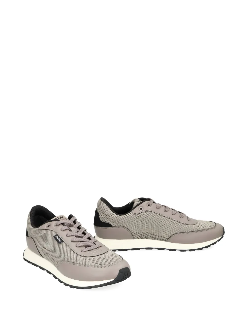 Hugo Boss Boss Low-top Sneakers In Fabric In Gray