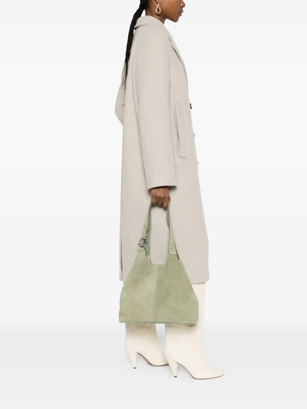 Coccinelle Leren schoudertas - Groen