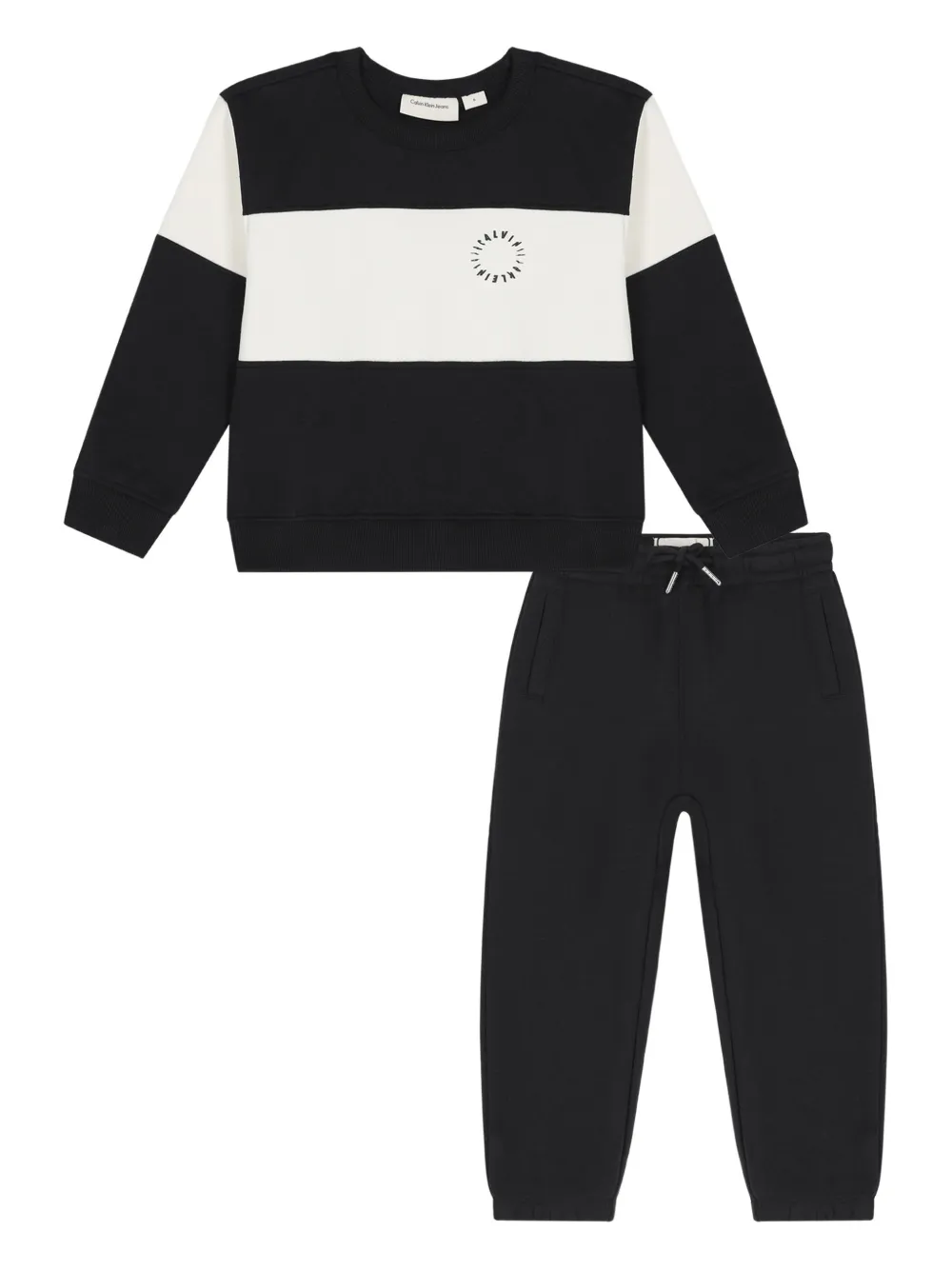 Calvin Klein Kids traje deportivo con diseño color block | negro | Image 1